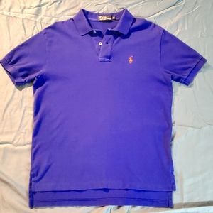 Mens Medium Ralph Lauren Short Sleeve Blue Polo